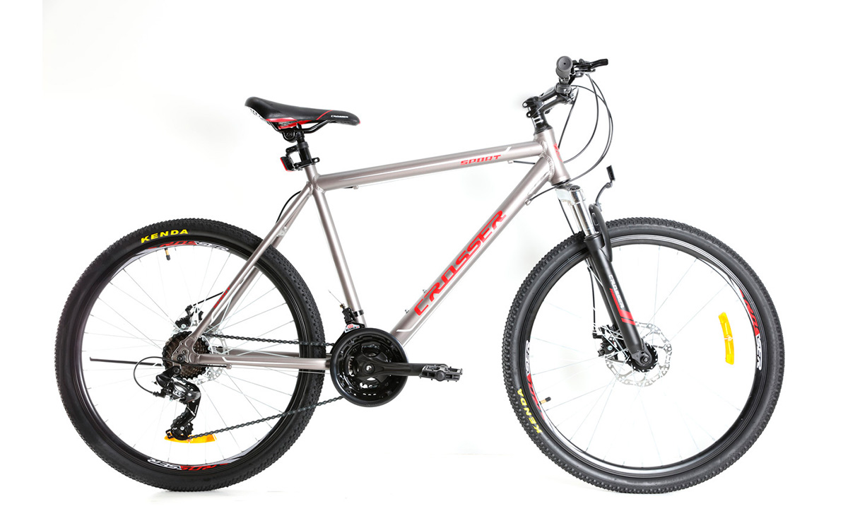 Фотография Велосипед Crosser Sport 26" 2021, размер L, серо-красный